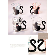 NOVELTY GLASS CAT MUG