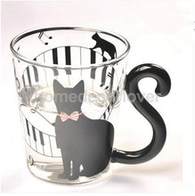 NOVELTY GLASS CAT MUG