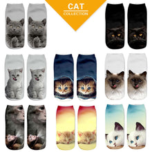 WOMEN'S CAT PRINTED ANKLE SOCKS