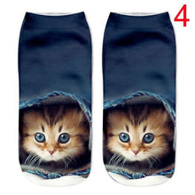 WOMEN'S CAT PRINTED ANKLE SOCKS