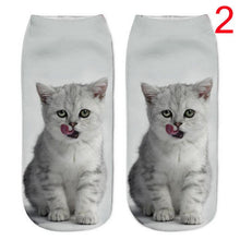 WOMEN'S CAT PRINTED ANKLE SOCKS