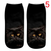 WOMEN'S CAT PRINTED ANKLE SOCKS