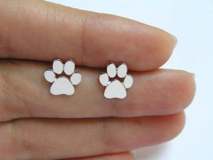 Oly2u Cute Dog Paw Print Earrings for Women Cat and Dog Paw Stud Earrings part gifts ED124