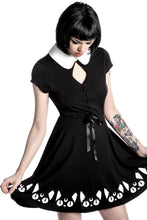 SUMMER DRESS HOLLOW OUT CAT PRINT