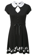 SUMMER DRESS HOLLOW OUT CAT PRINT