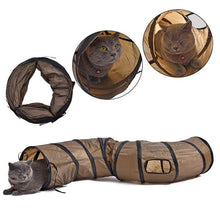 CAT PLAY FOLDABLE BROWN TUNNEL